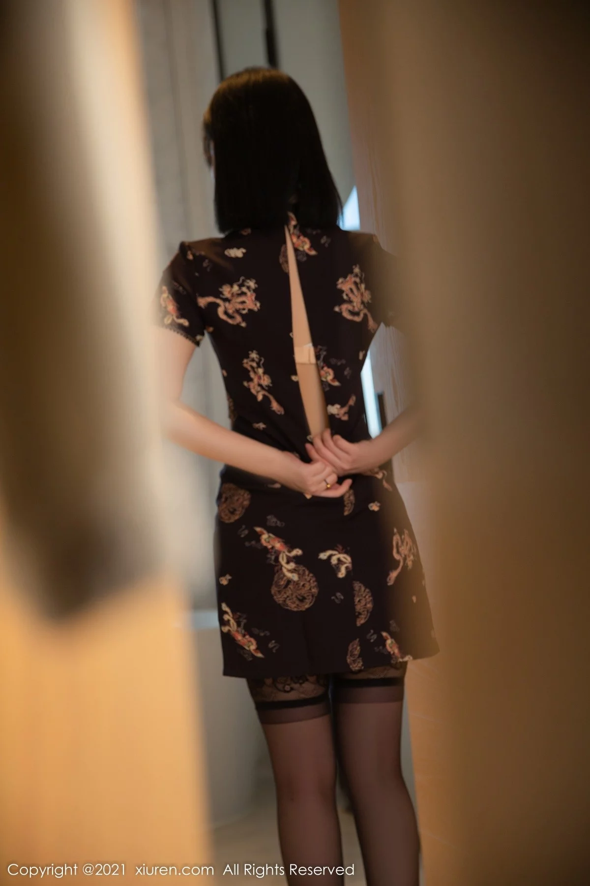 [[XiuRen秀人网]秀人网]No.4334_模特一颗甜蛋黄a黑花裙配精致内衣蕾丝吊袜秀火辣身材诱惑写真79P