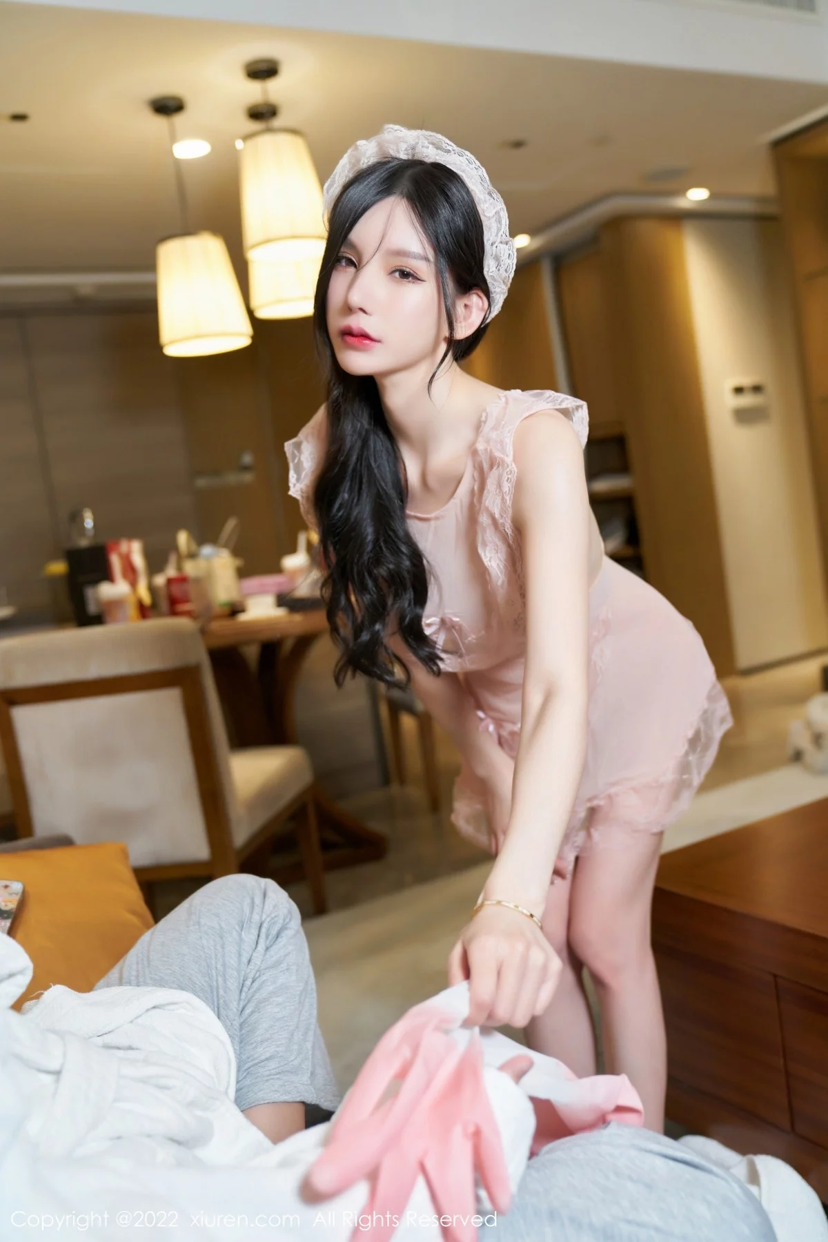 [[XiuRen秀人网]秀人网]No.4468_女神周于希Sally女佣角色主题粉色情趣服饰秀惹火身材诱惑写真81P