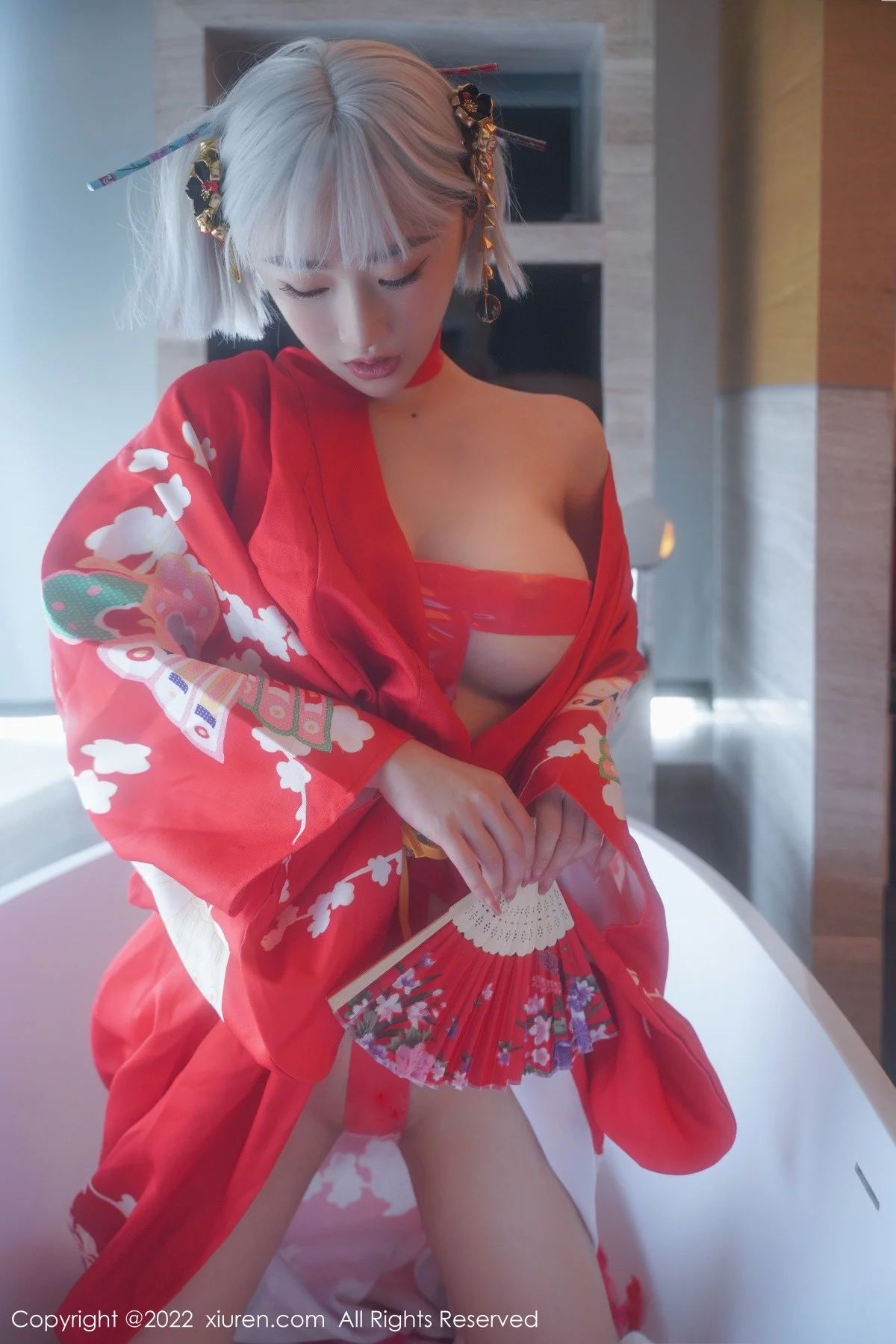 [[XiuRen秀人网]秀人网]No.5134_模特西门小玉蒸汽浴室里红带裹身秀火辣身材傲人豪乳诱惑写真66P