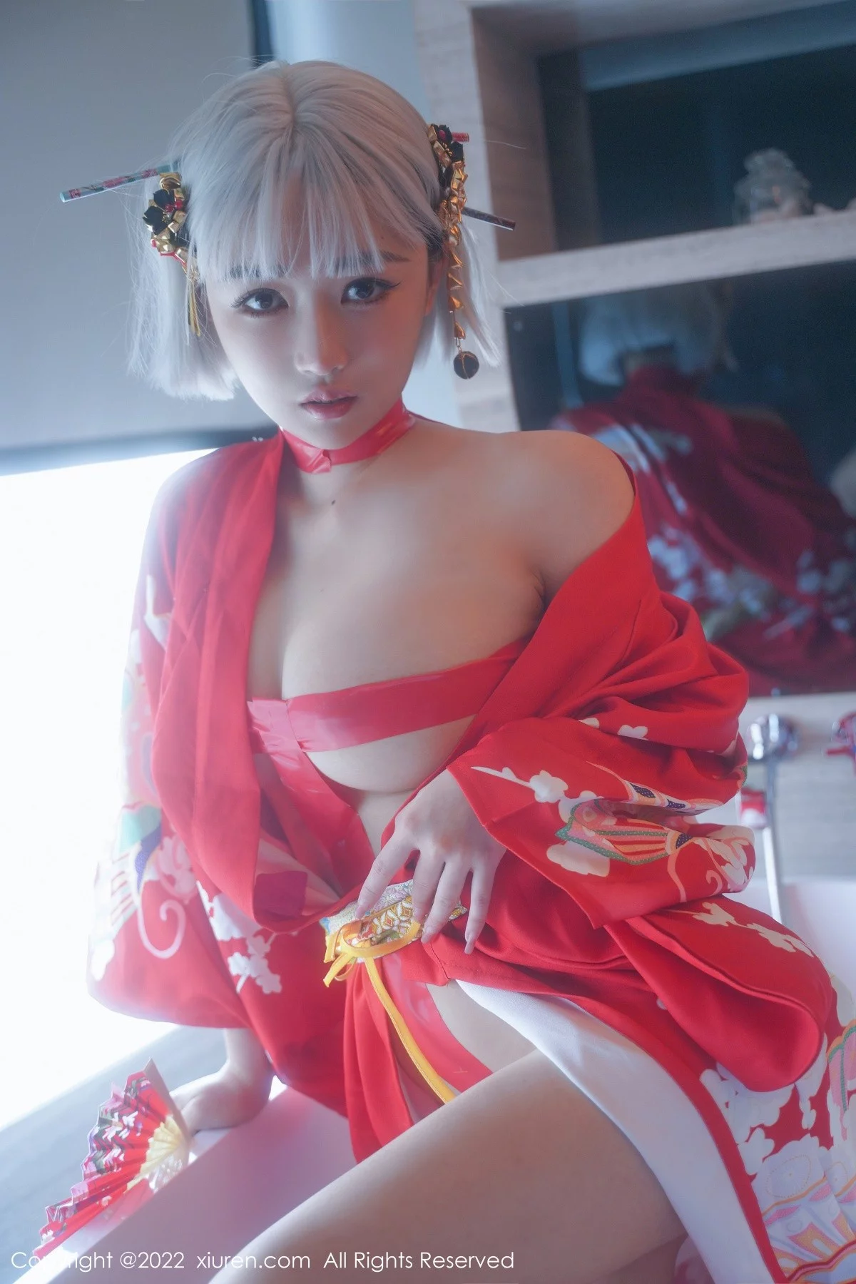 [[XiuRen秀人网]秀人网]No.5134_模特西门小玉蒸汽浴室里红带裹身秀火辣身材傲人豪乳诱惑写真66P