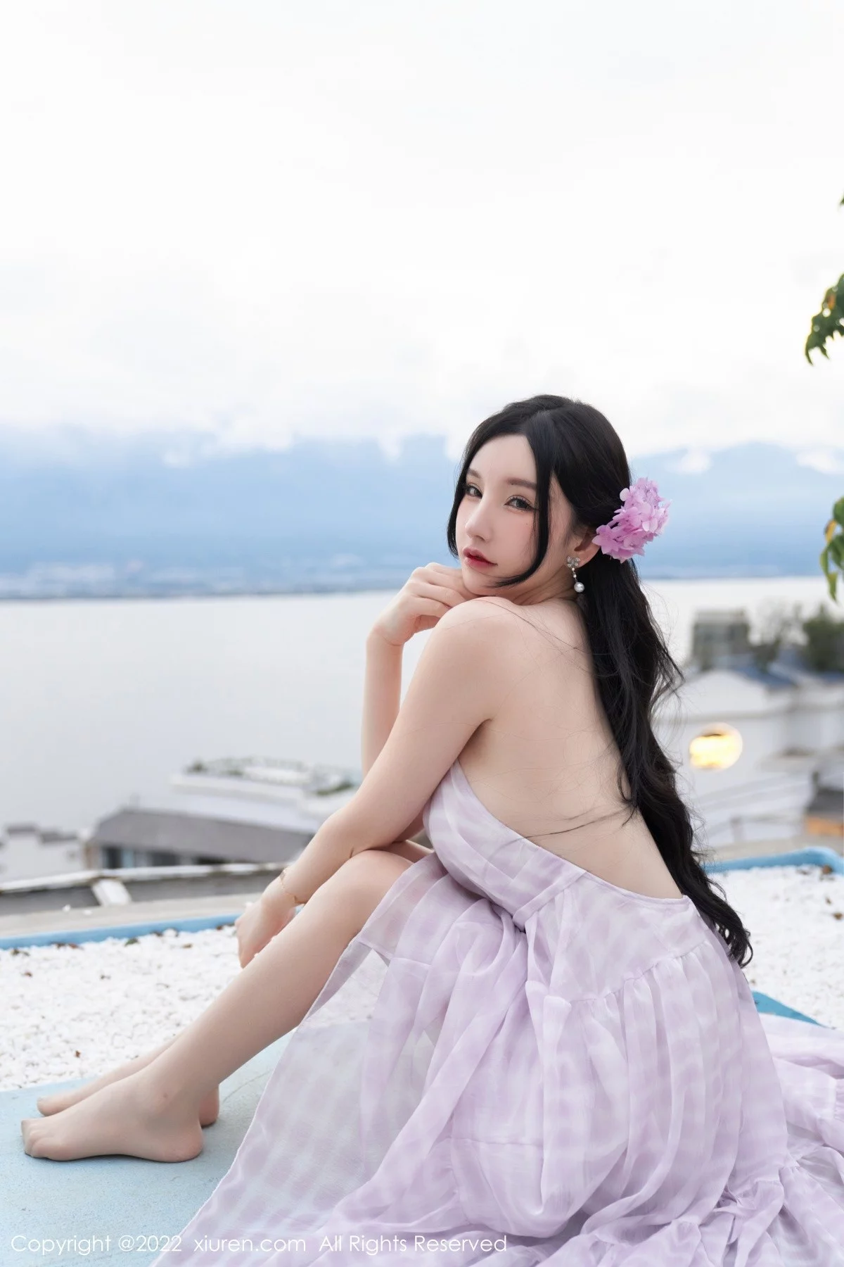 [[XiuRen秀人网]秀人网]No.5207_女神周于希Sally心愿旅拍脱连衣长裙露性感白色网纱内衣诱惑写真79P