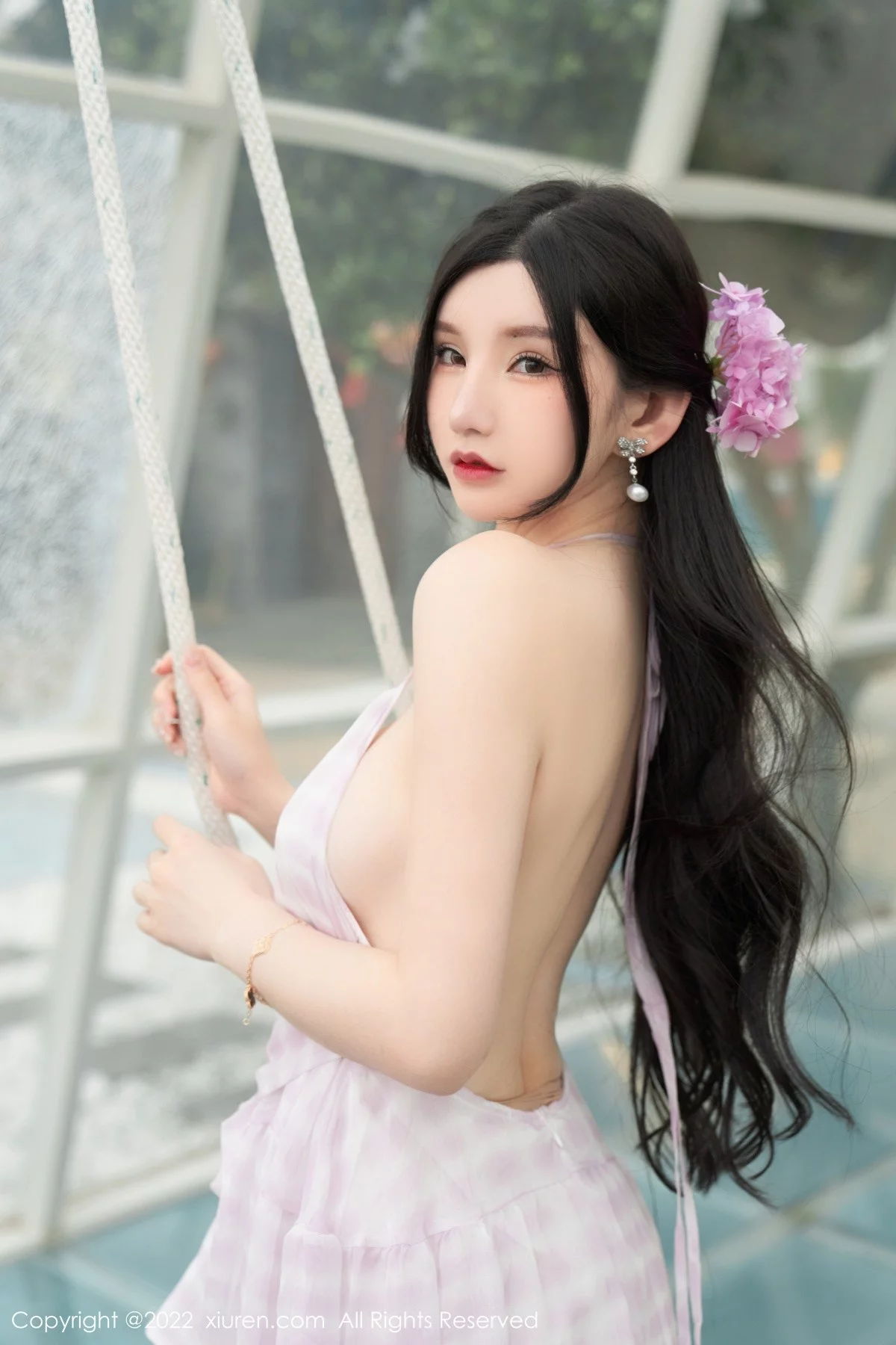 [[XiuRen秀人网]秀人网]No.5207_女神周于希Sally心愿旅拍脱连衣长裙露性感白色网纱内衣诱惑写真79P
