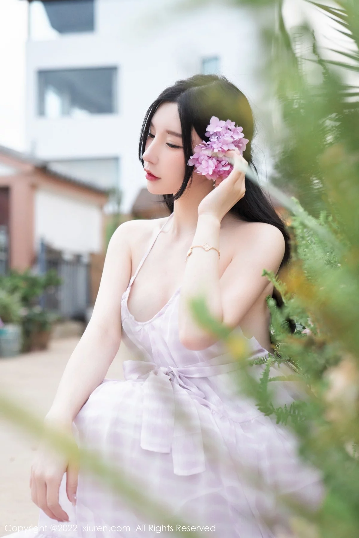 [[XiuRen秀人网]秀人网]No.5207_女神周于希Sally心愿旅拍脱连衣长裙露性感白色网纱内衣诱惑写真79P