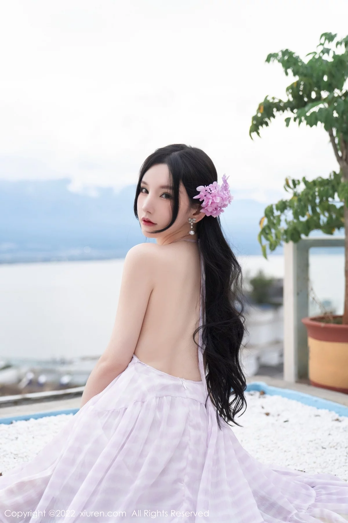 [[XiuRen秀人网]秀人网]No.5207_女神周于希Sally心愿旅拍脱连衣长裙露性感白色网纱内衣诱惑写真79P