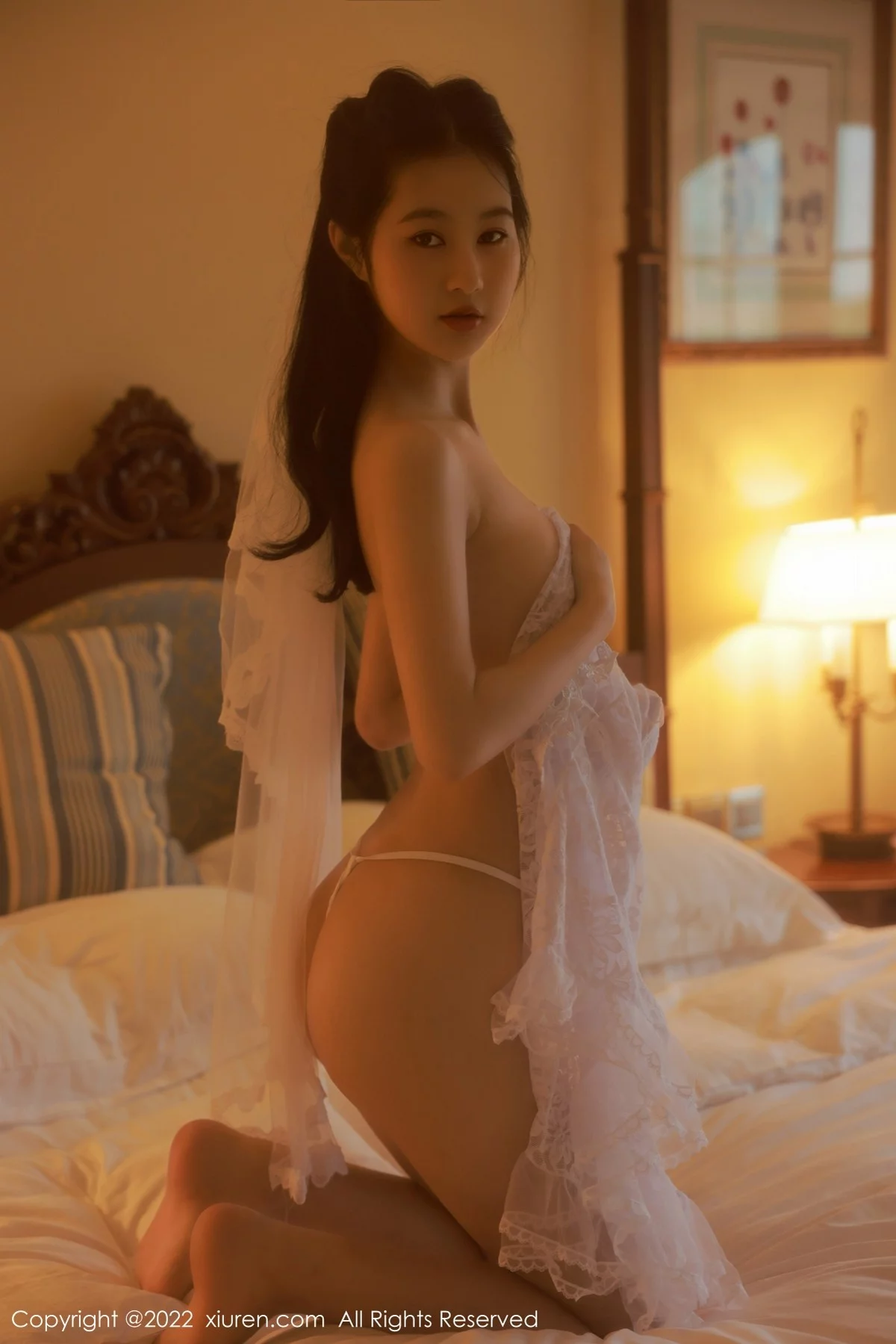 [[XiuRen秀人网]秀人网]No.5208_模特谢晚晚澳门旅拍私房性感白色轻透婚纱秀完美身材诱惑写真62P