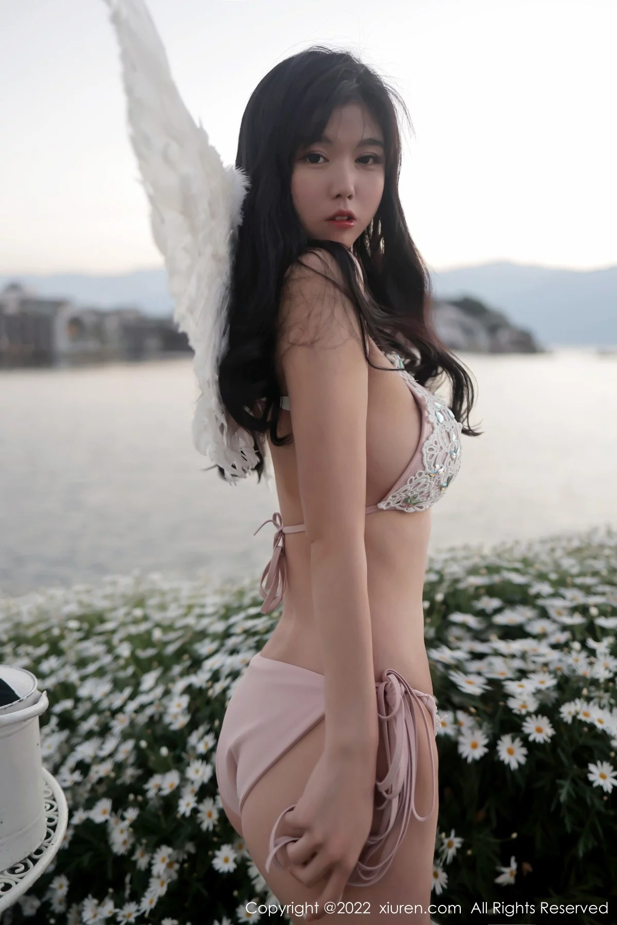 [[XiuRen秀人网]秀人网]No.5363_模特李雅柔户外+室内天使翅膀配性感比基尼秀高挑身材诱惑写真54P