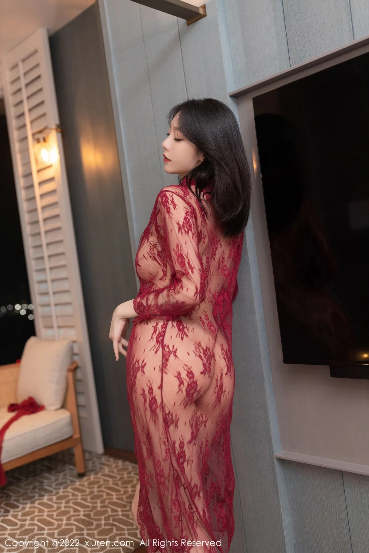 [[XiuRen秀人网]秀人网]No.5371_模特安然anran云南旅拍红色轻透情趣服配蕾丝袜撩人诱惑写真85P