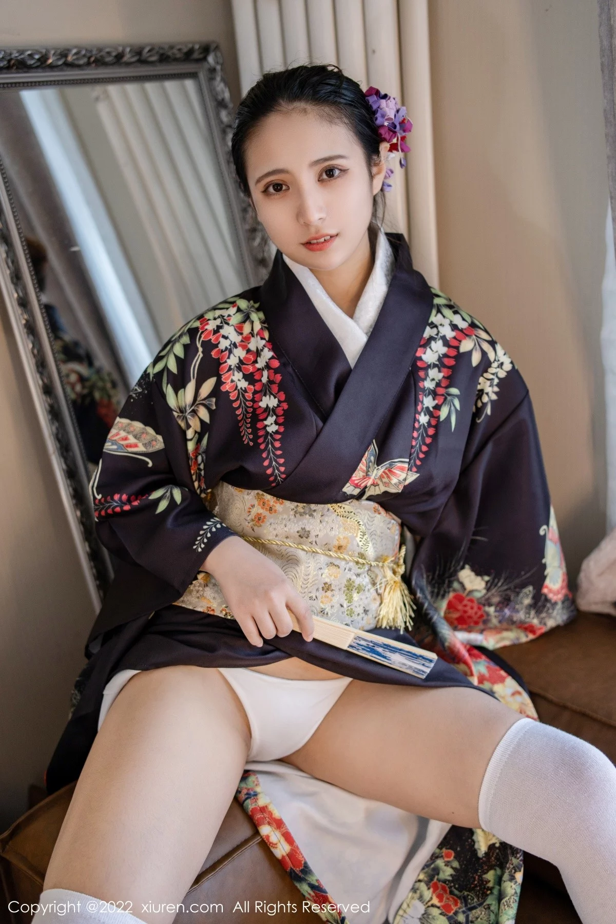 [[XiuRen秀人网]秀人网]No.5309_模特久久Aimee日系居家和服半脱露白色抹胸内衣秀豪乳诱惑写真62P