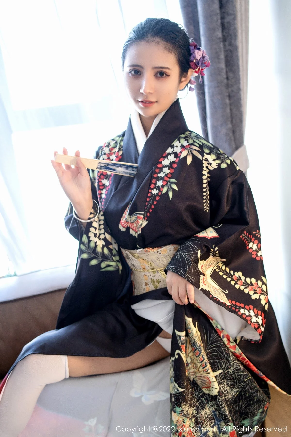 [[XiuRen秀人网]秀人网]No.5309_模特久久Aimee日系居家和服半脱露白色抹胸内衣秀豪乳诱惑写真62P
