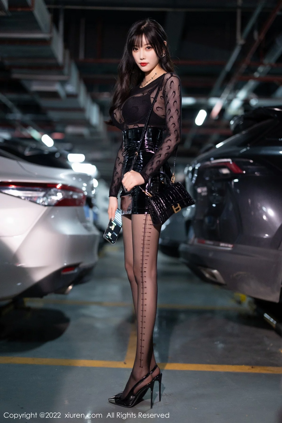 [[XiuRen秀人网]秀人网]No.5445_女神杨晨晨Yome黑色网纱连衣裙露性感黑色内衣迷人诱惑写真81P