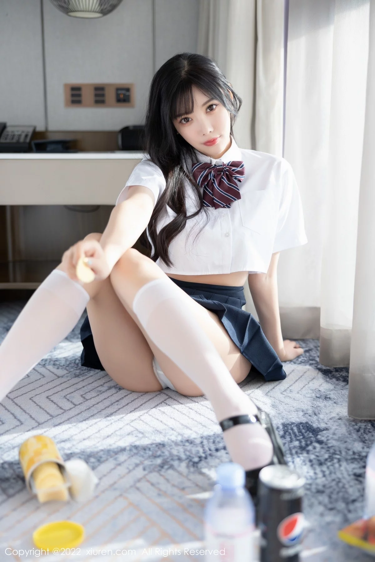 [[XiuRen秀人网]秀人网]No.5338_女神杨晨晨Yome清爽学妹制服露蕾丝内衣秀完美身材诱惑写真82P