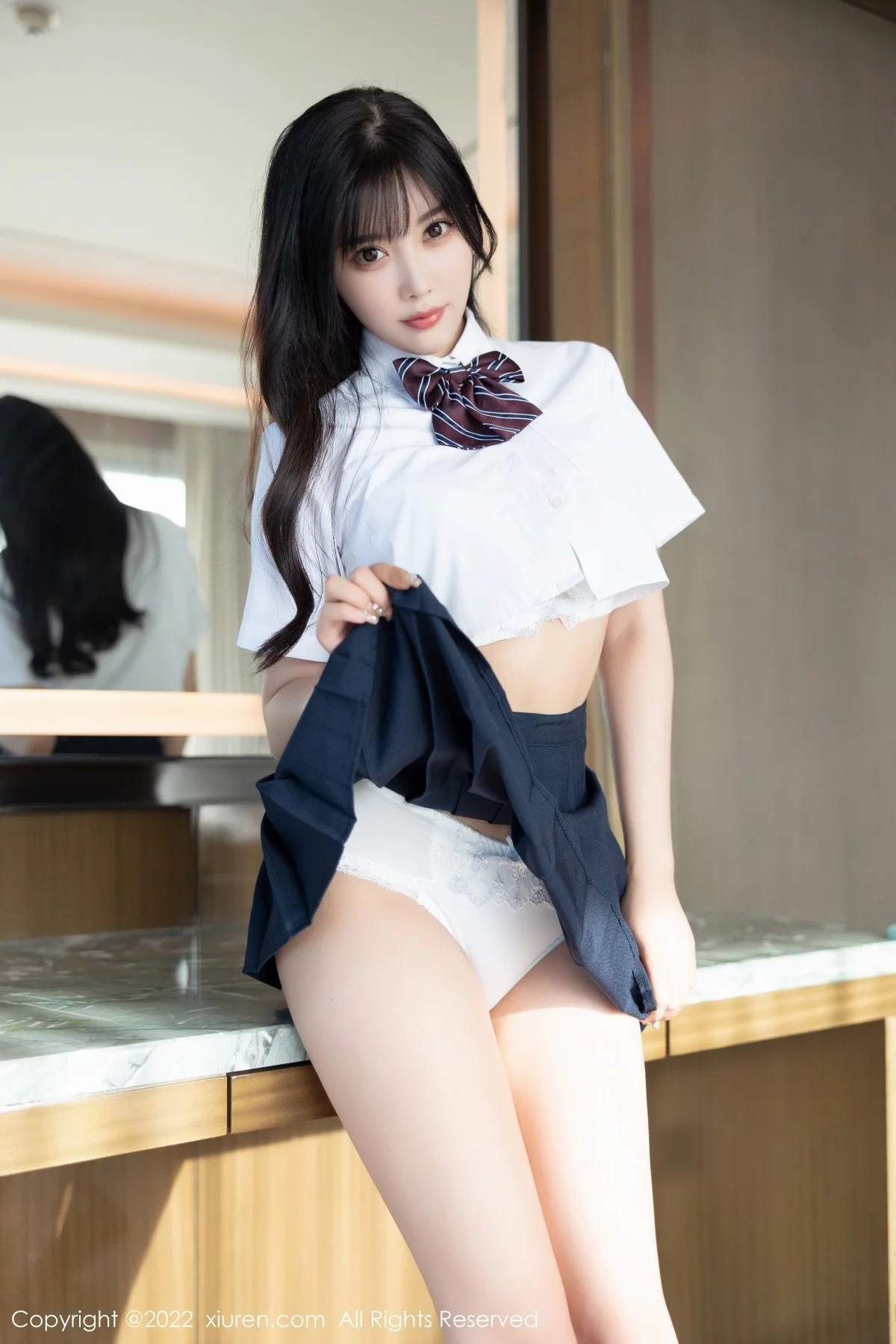 [[XiuRen秀人网]秀人网]No.5338_女神杨晨晨Yome清爽学妹制服露蕾丝内衣秀完美身材诱惑写真82P