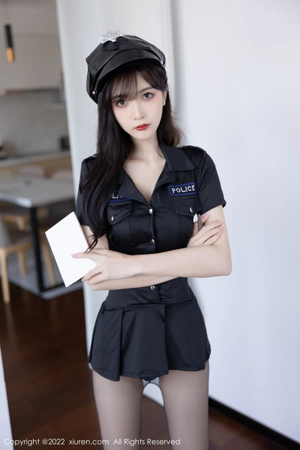 [[XiuRen秀人网]秀人网]No.5517_模特林星阑脱黑色制服露性感暗绿色蕾丝内衣超薄黑丝诱惑写真88P
