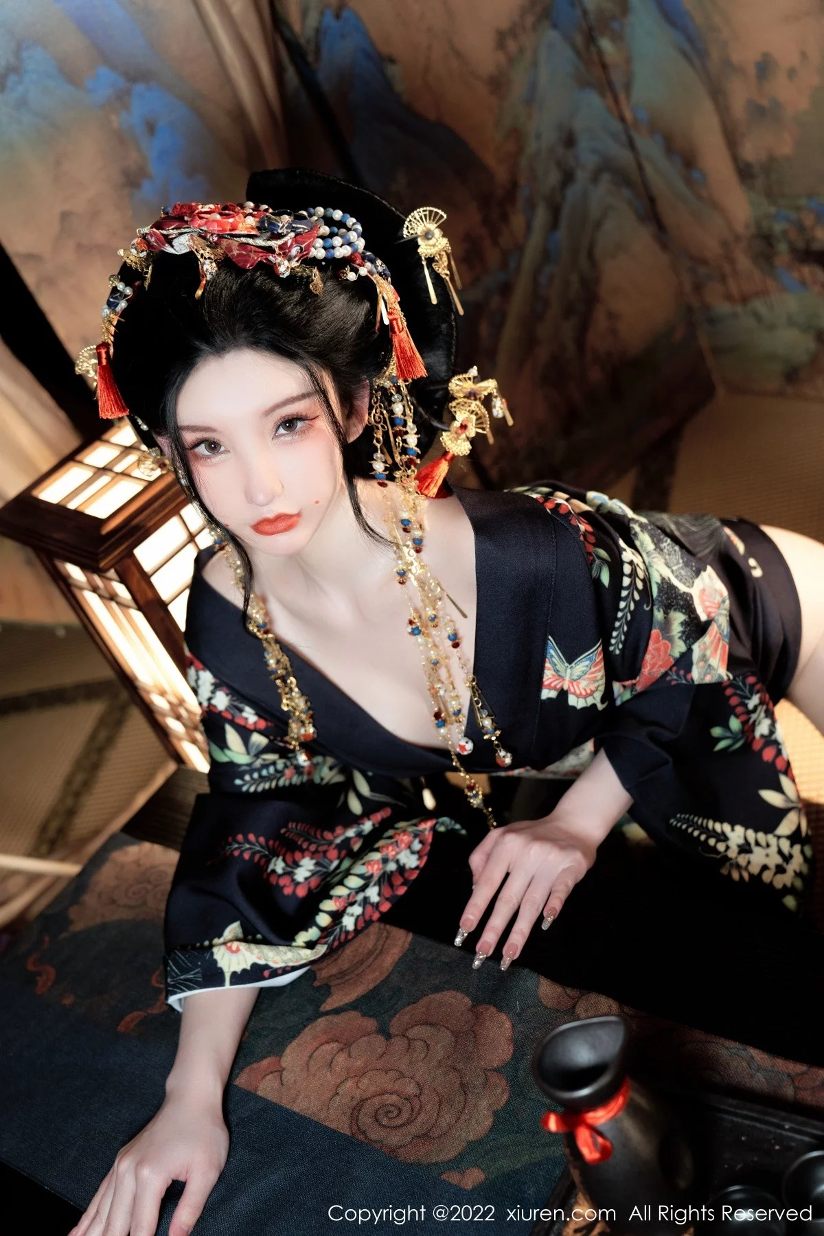 [[XiuRen秀人网]秀人网]No.5537_女神周于希Sally宽衣解带主题日系风脱和服露翘臀美腿诱惑写真80P