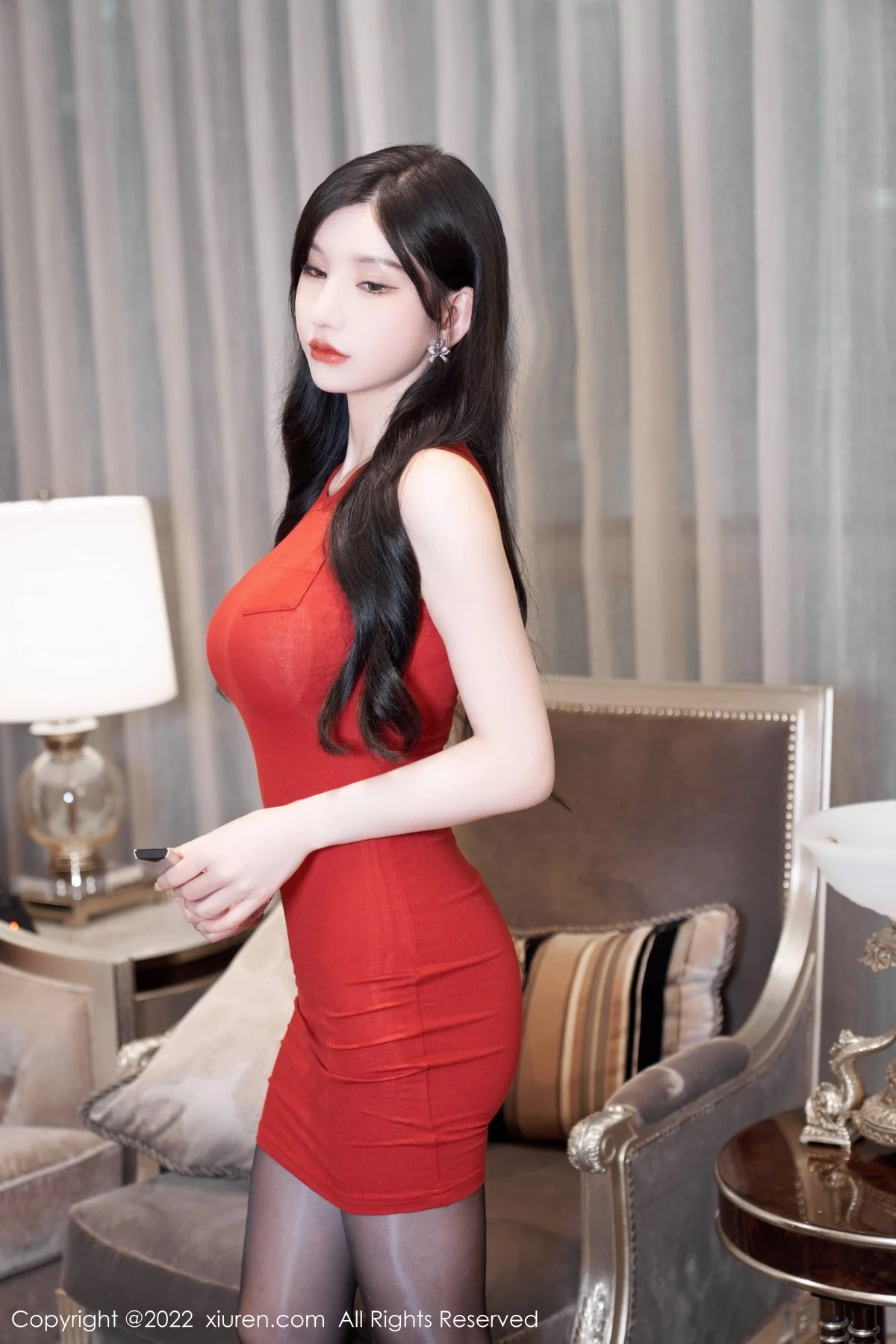 [[XiuRen秀人网]秀人网]No.5574_模特周于希Sally性感粉色女仆裙配超薄肉丝秀完美身材诱惑写真85P