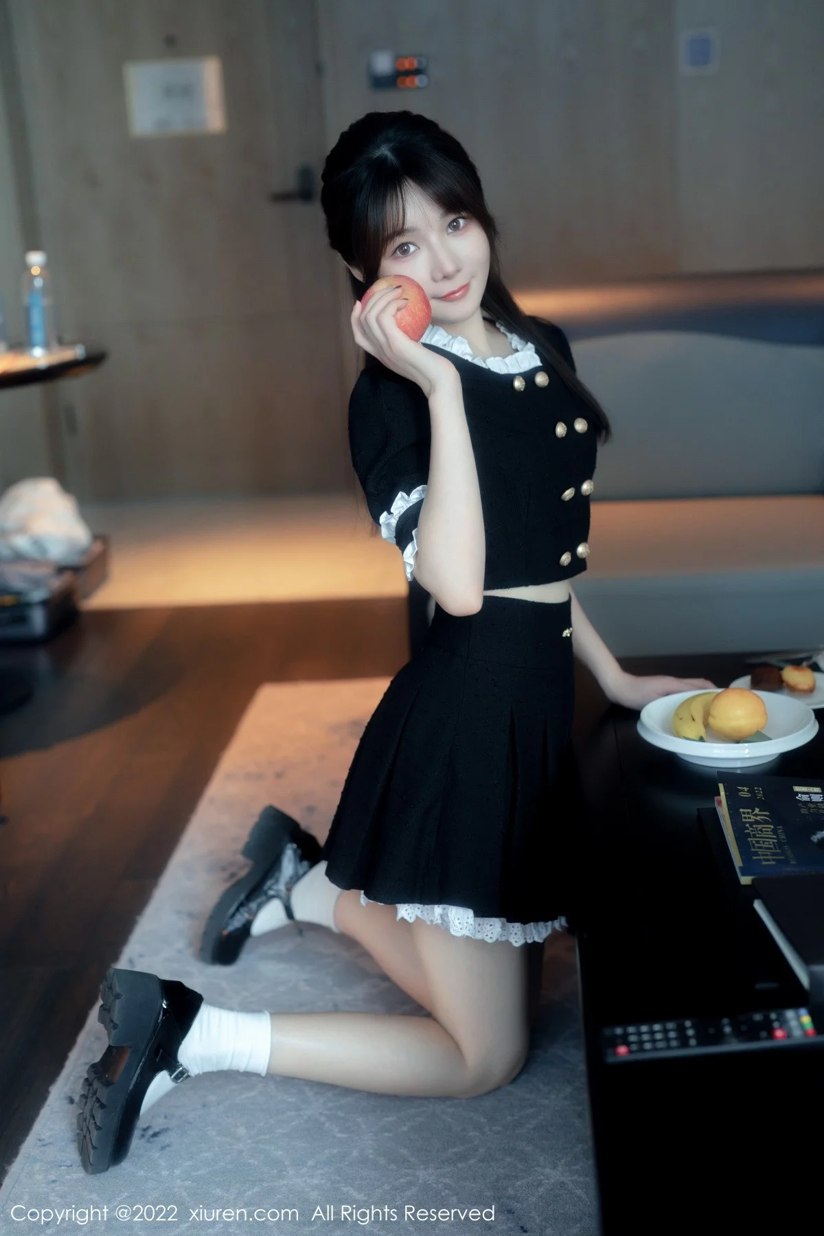 [[XiuRen秀人网]秀人网]No.5626_模特婠婠么脱黑色短款连衣裙露性感黑色内衣秀曼妙身材诱惑写真64P