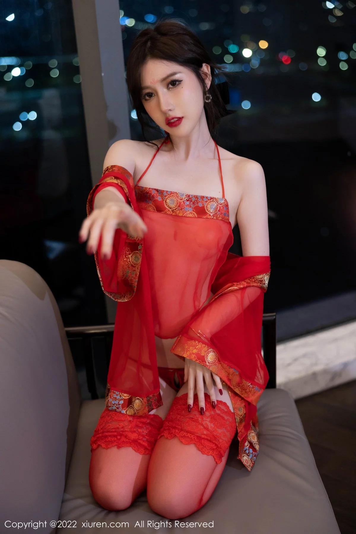 [[XiuRen秀人网]秀人网]No.5619_模特美桃酱性感红色轻透薄纱古装透视秀白嫩肌肤惹火诱惑写真72P