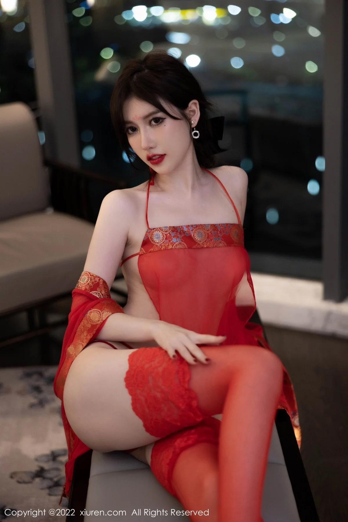[[XiuRen秀人网]秀人网]No.5619_模特美桃酱性感红色轻透薄纱古装透视秀白嫩肌肤惹火诱惑写真72P