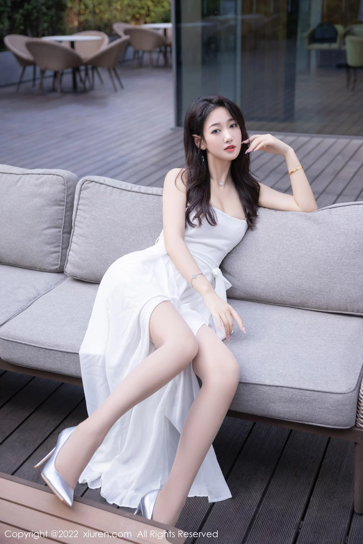 [[XiuRen秀人网]秀人网]No.5783_模特唐安琪私房性感白色连衣裙露白色内衣秀曼妙身姿诱惑写真82P