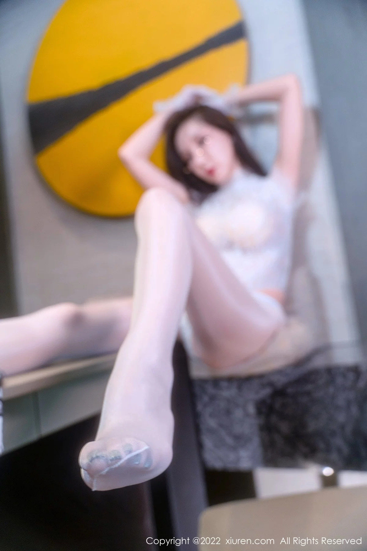 [[XiuRen秀人网]秀人网]No.5784_长腿御姐陈怡曼性感黑色旗袍配超薄闪亮肉丝露蕾丝内衣诱惑写真65P