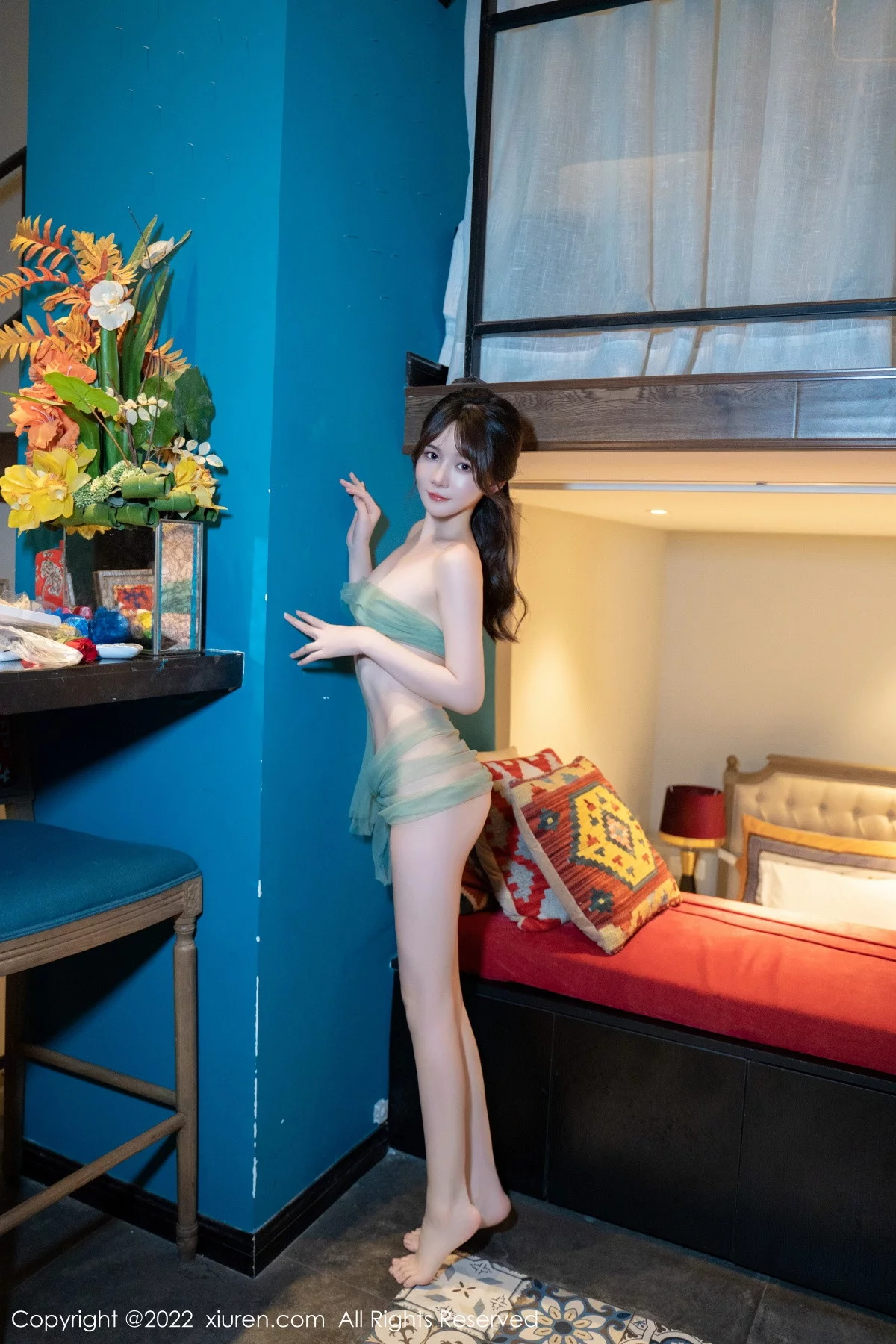 [[XiuRen秀人网]秀人网]No.5800_模特婠婠么居家私房性感轻透薄纱裹身秀绝美身材火辣诱惑写真56P