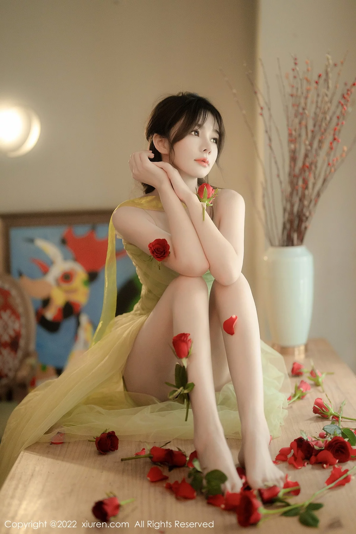[[XiuRen秀人网]秀人网]No.5875_模特婠婠么私房性感淡绿色连衣裙秀曼妙身姿白嫩美腿诱惑写真85P