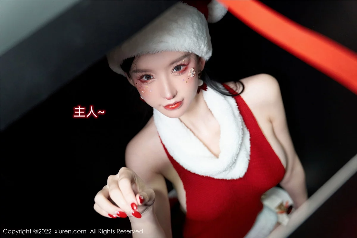 [[XiuRen秀人网]秀人网]No.6038_女神周于希Sally圣诞礼物主题无内真空毛衣秀豪乳遮点诱惑写真80P