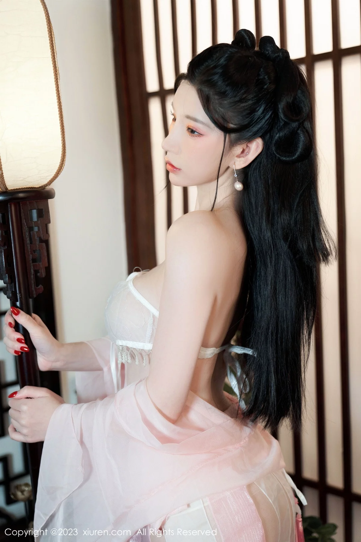 [[XiuRen秀人网]秀人网]No.6217_女神周于希Sally性感粉色古装服饰配超薄无内肉丝惹火诱惑写真85P