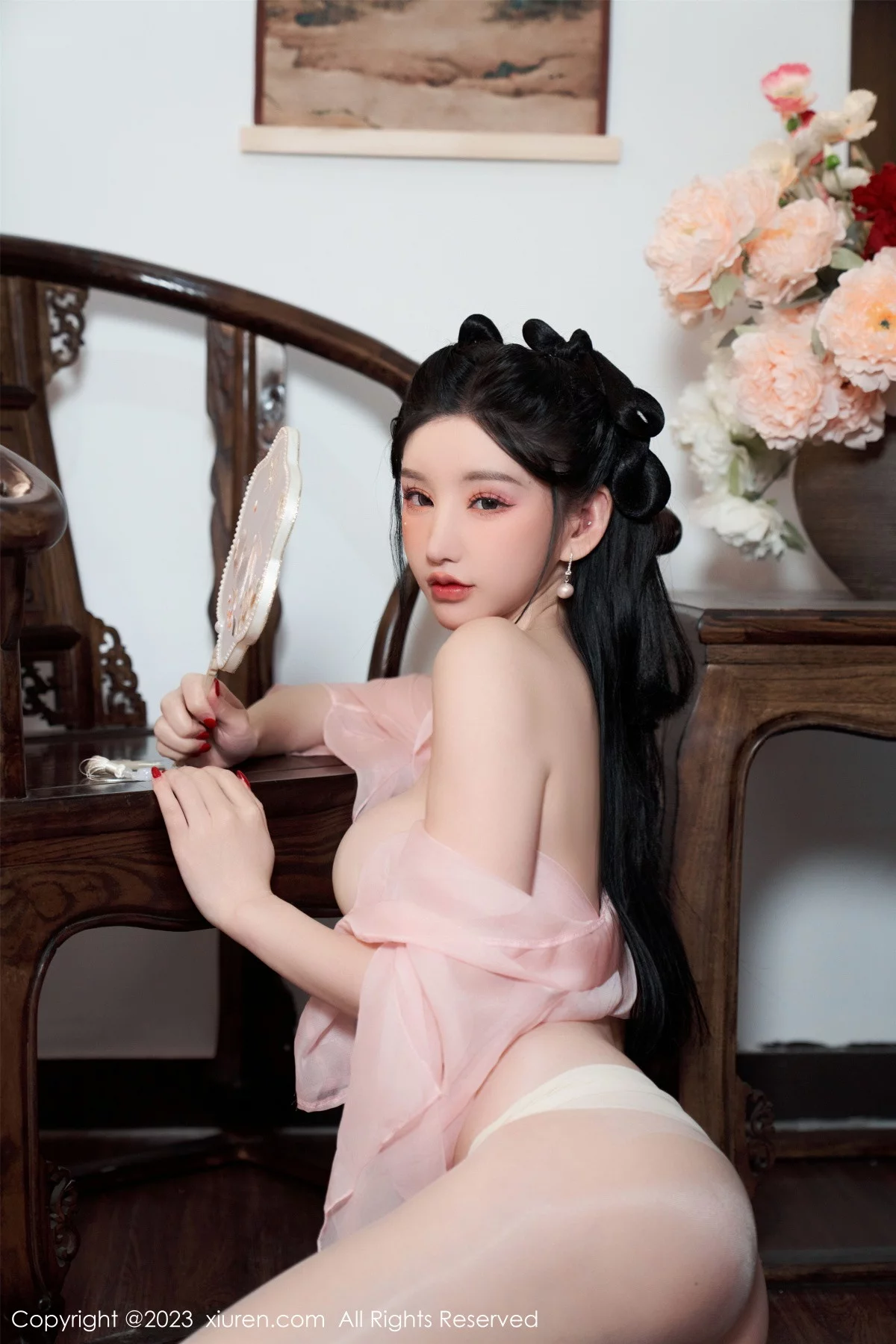 [[XiuRen秀人网]秀人网]No.6217_女神周于希Sally性感粉色古装服饰配超薄无内肉丝惹火诱惑写真85P
