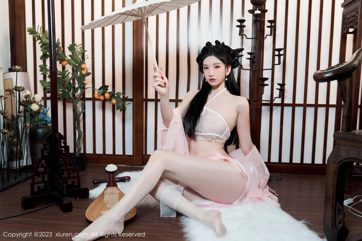 [[XiuRen秀人网]秀人网]No.6217_女神周于希Sally性感粉色古装服饰配超薄无内肉丝惹火诱惑写真85P