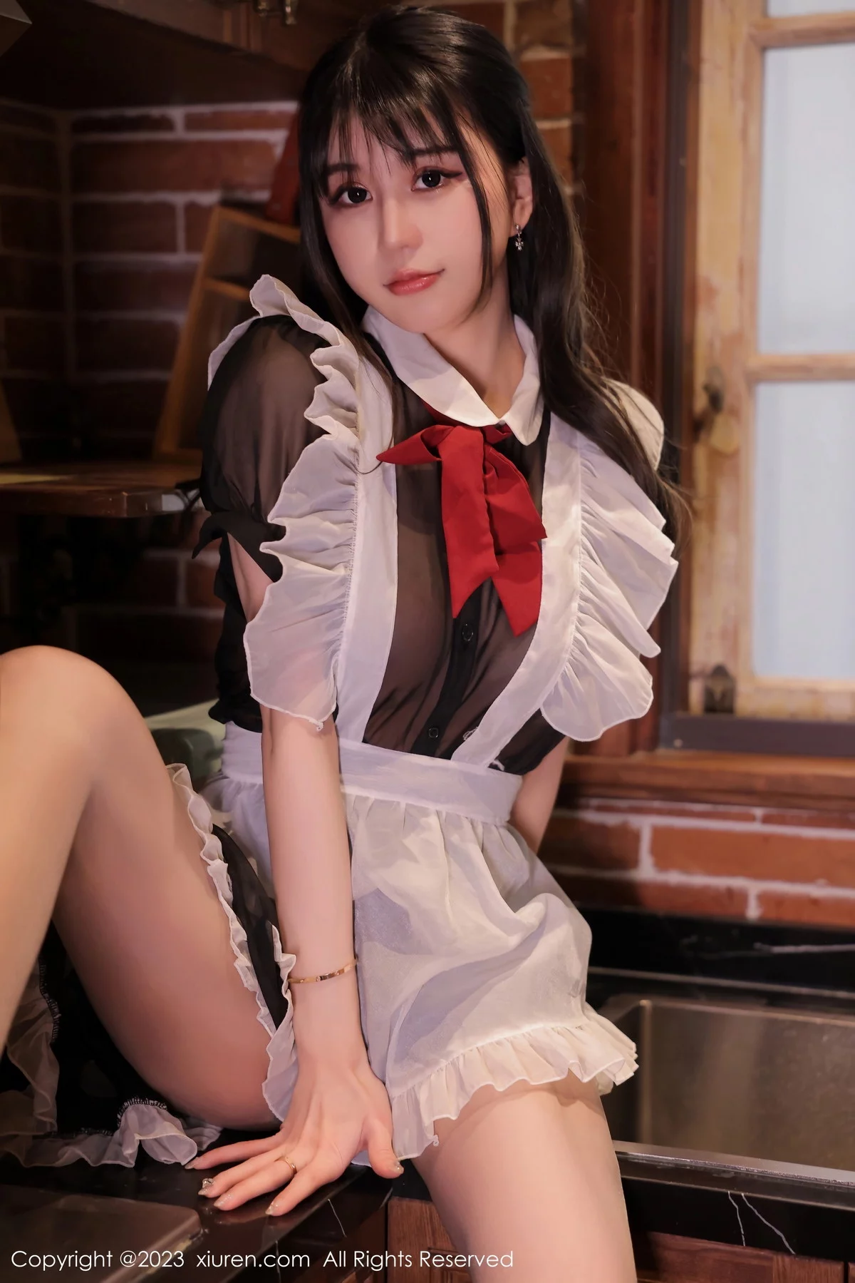 [[XiuRen秀人网]秀人网]No.6310_模特tina_甜仔性感真空女仆装配超薄灰丝袜秀凹凸身材诱惑写真62P