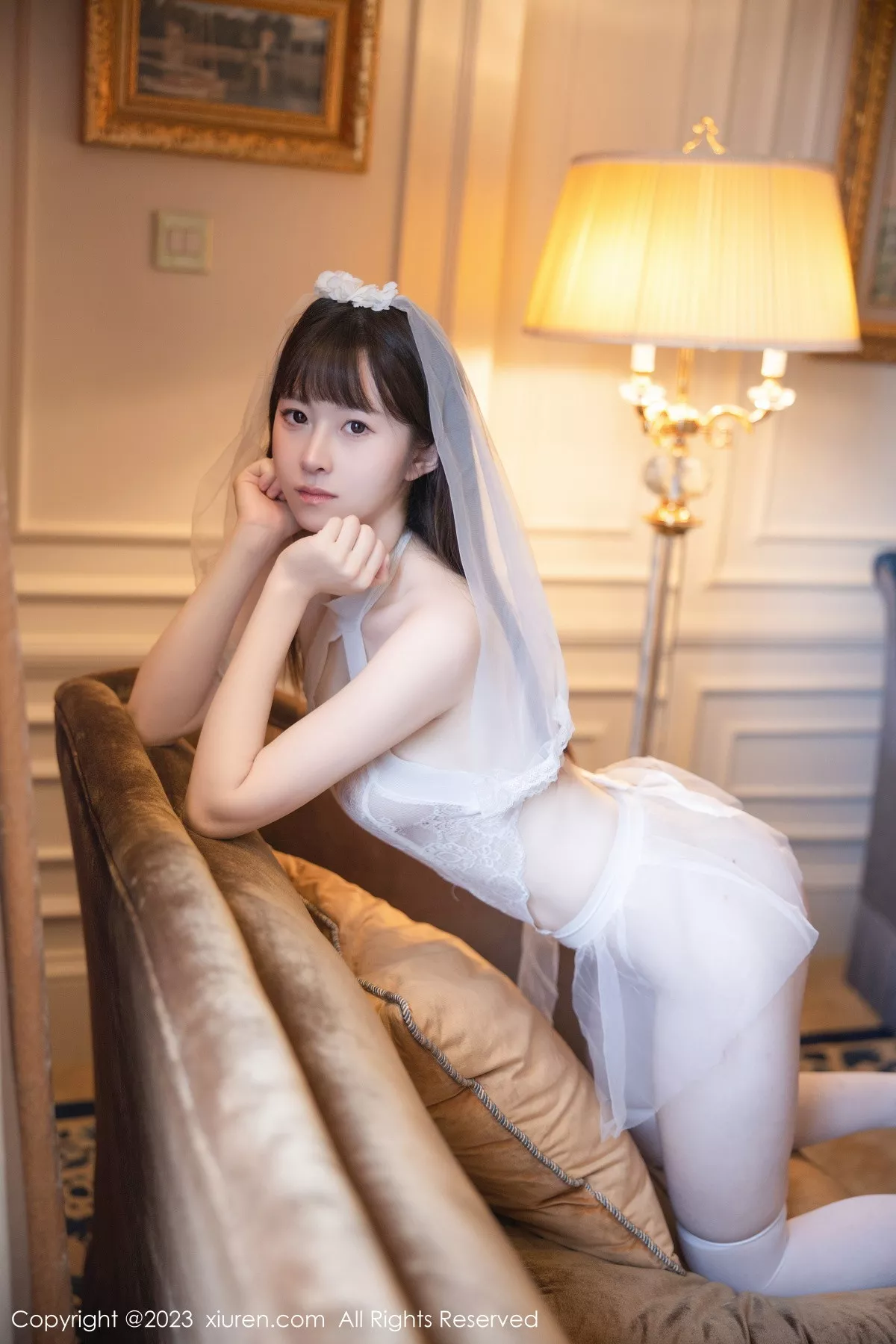 [[XiuRen秀人网]秀人网]No.7421_模特林悠悠性感白色情趣婚纱服饰配白丝袜秀曼妙身姿诱惑写真82P