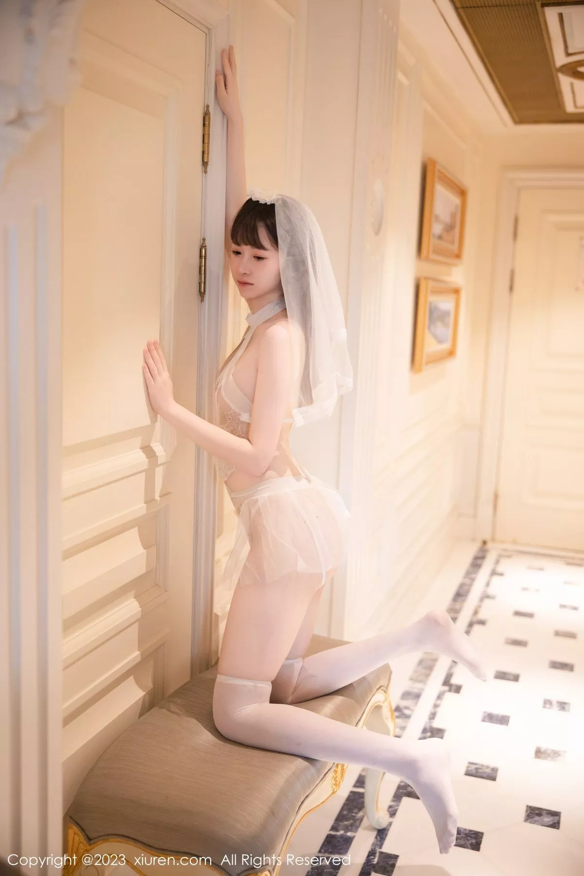 [[XiuRen秀人网]秀人网]No.7421_模特林悠悠性感白色情趣婚纱服饰配白丝袜秀曼妙身姿诱惑写真82P