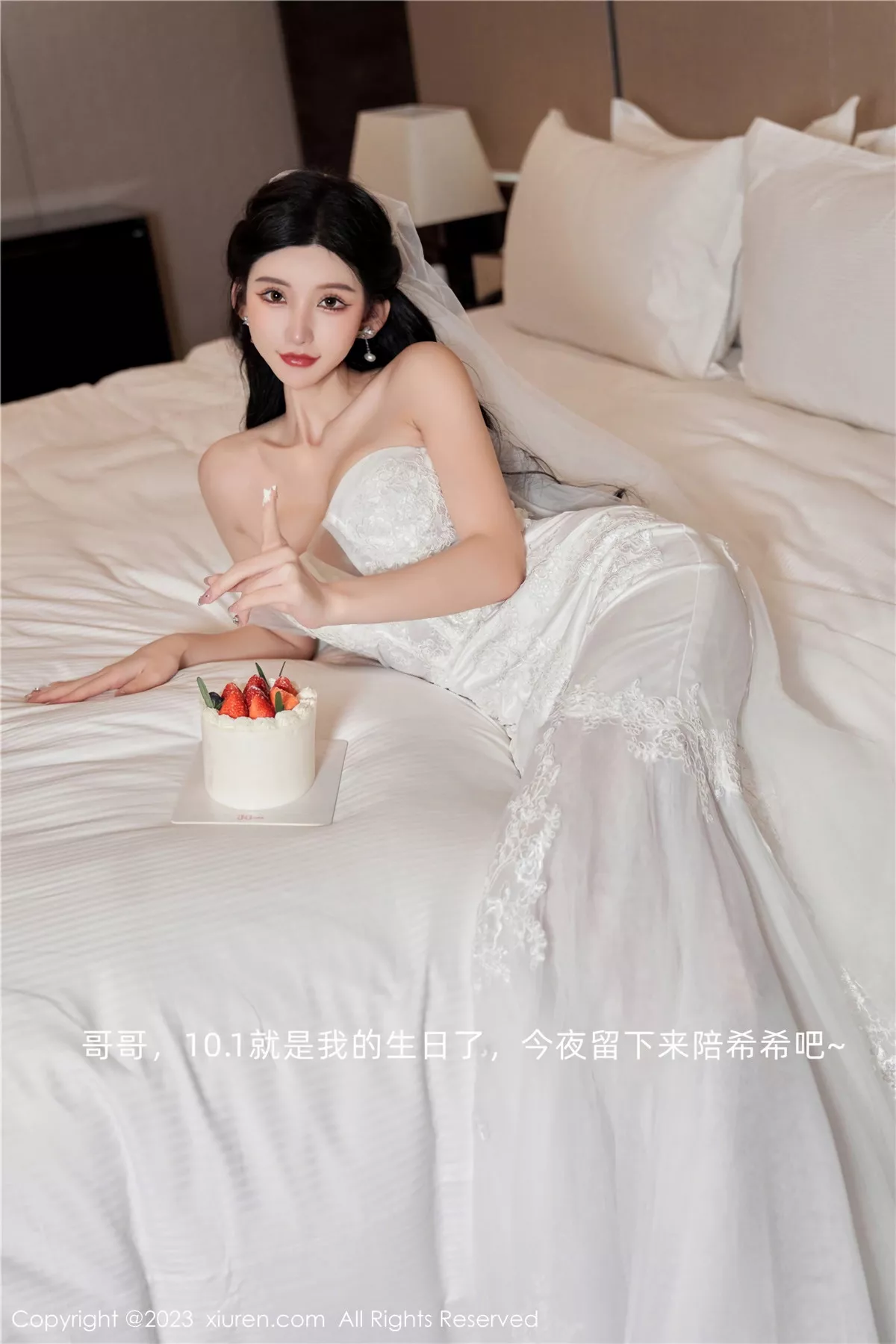 [[XiuRen秀人网]秀人网]No.7463_女神周于希Sally性感白色婚纱+白色蕾丝情趣服饰完美诱惑写真100P