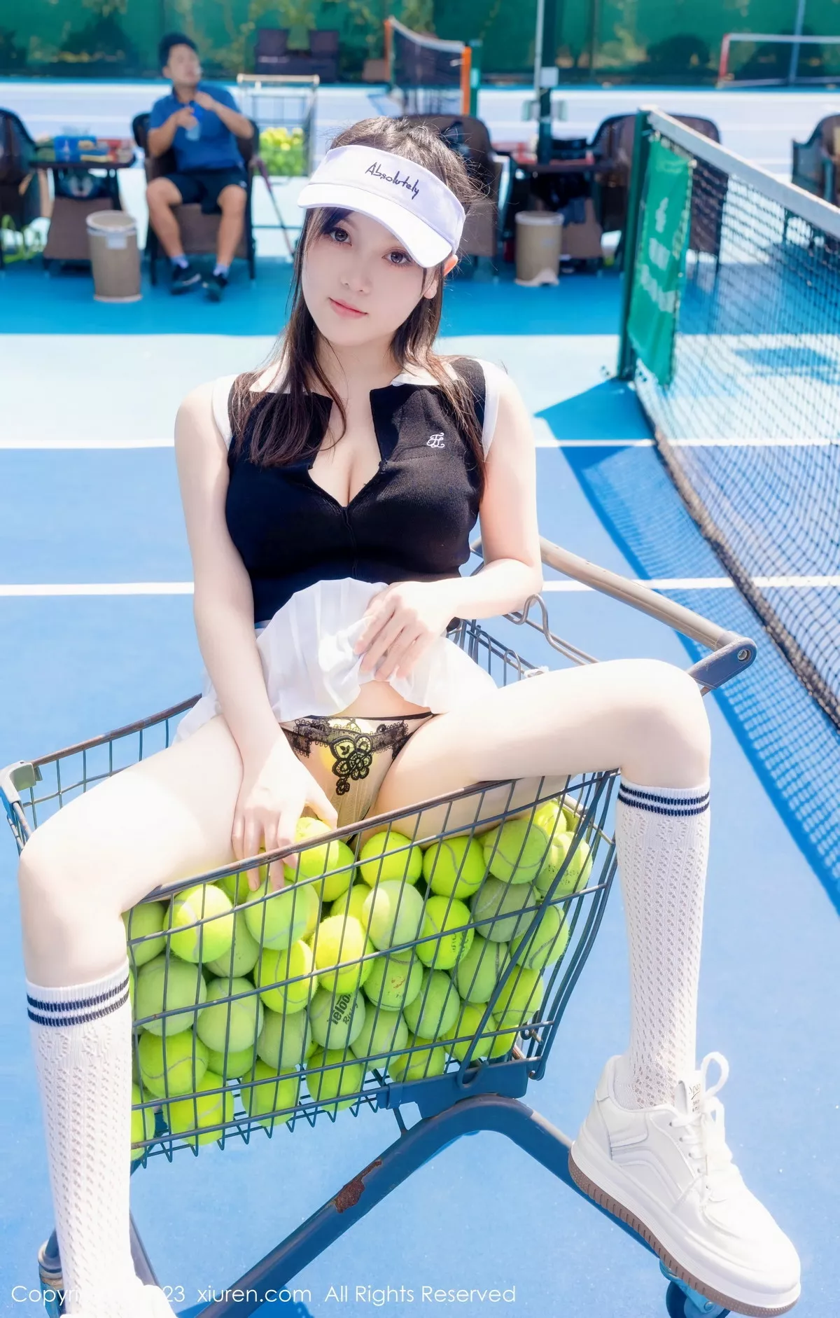[[XiuRen秀人网]秀人网]No.7467_模特豆瓣酱性感白色短裙网球运动服饰秀翘臀美腿撩人诱惑写真80P