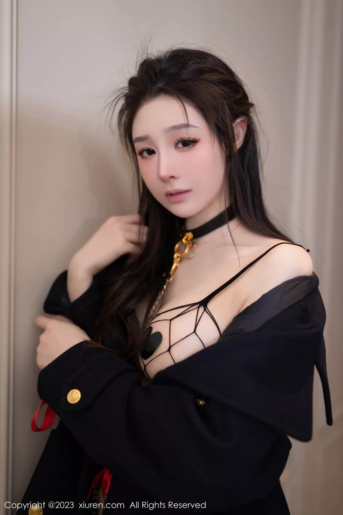 [[XiuRen秀人网]秀人网]No.7474_模特小逗逗捆绑主题性感黑色网格情趣服配黑丝袜撩人诱惑写真78P