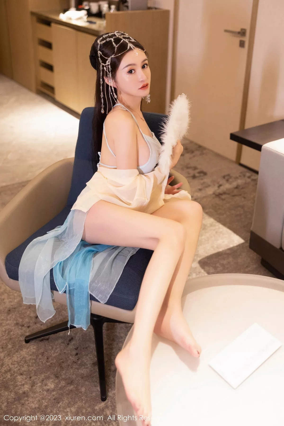 [[XiuRen秀人网]秀人网]No.7514_模特唐宁宁私房浴室性感浅色薄纱古装服饰秀丰腴身姿诱惑写真75P