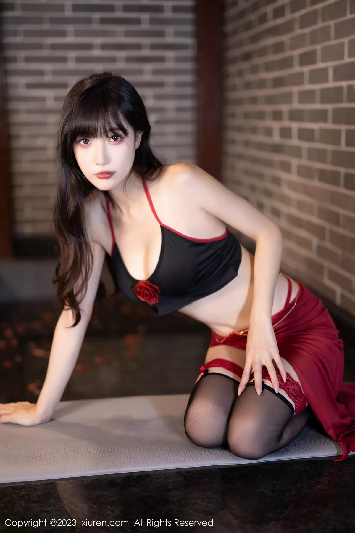 [[XiuRen秀人网]秀人网]No.7529_模特林星阑私房浴室性感黑色内衣配黑丝吊袜秀曼妙身姿诱惑写真82P