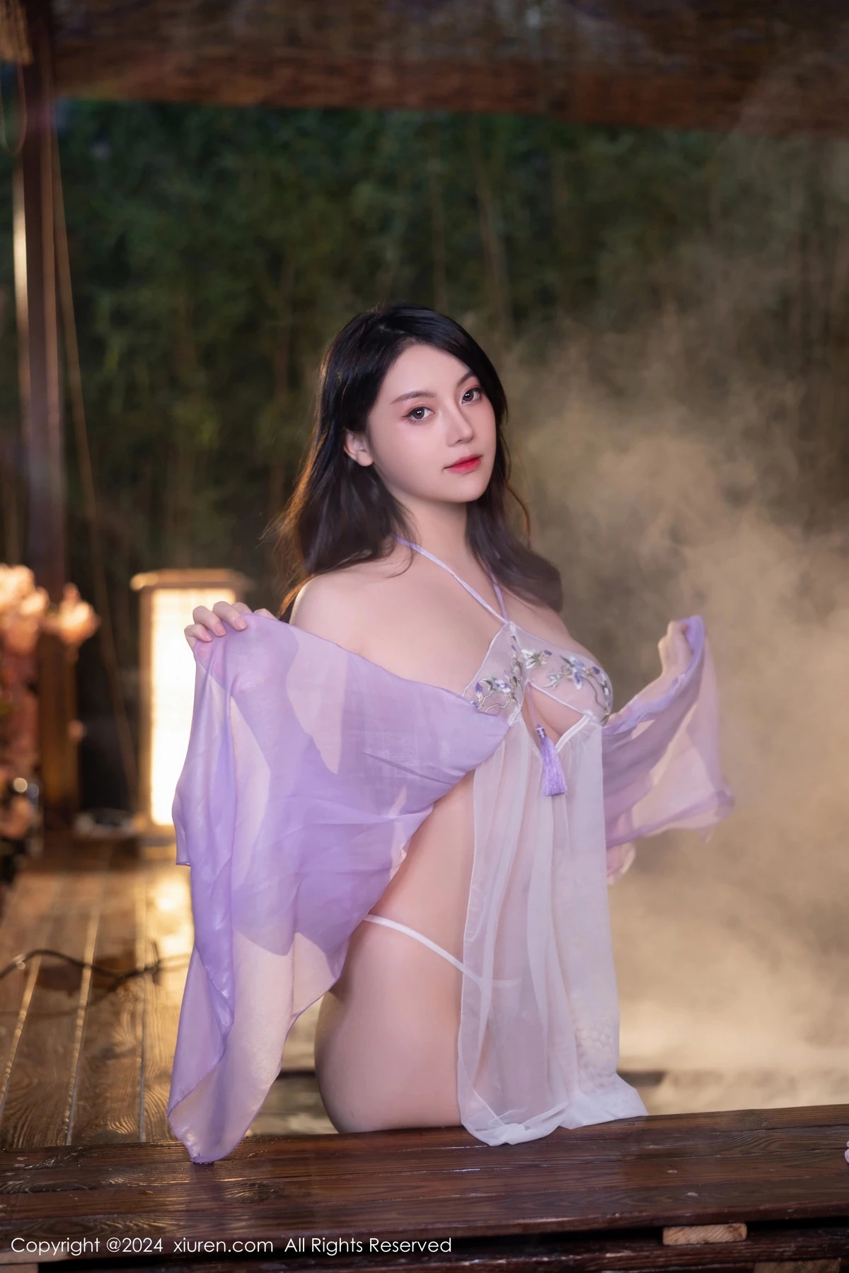 [[XiuRen秀人网]秀人网]No.8059_模特豆瓣酱性感轻透紫色古装服饰透视秀惹火身材极致诱惑写真80P