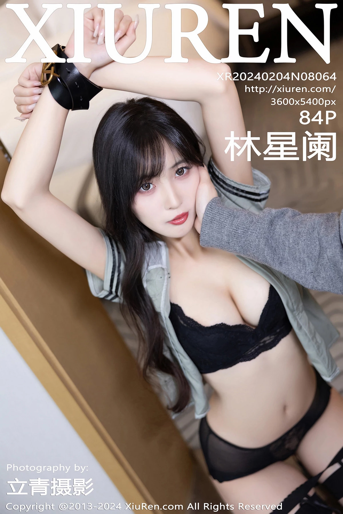 [[XiuRen秀人网]秀人网]No.8064_模特林星阑性感制服露黑色内衣配黑丝吊袜秀曼妙身姿诱惑写真84P