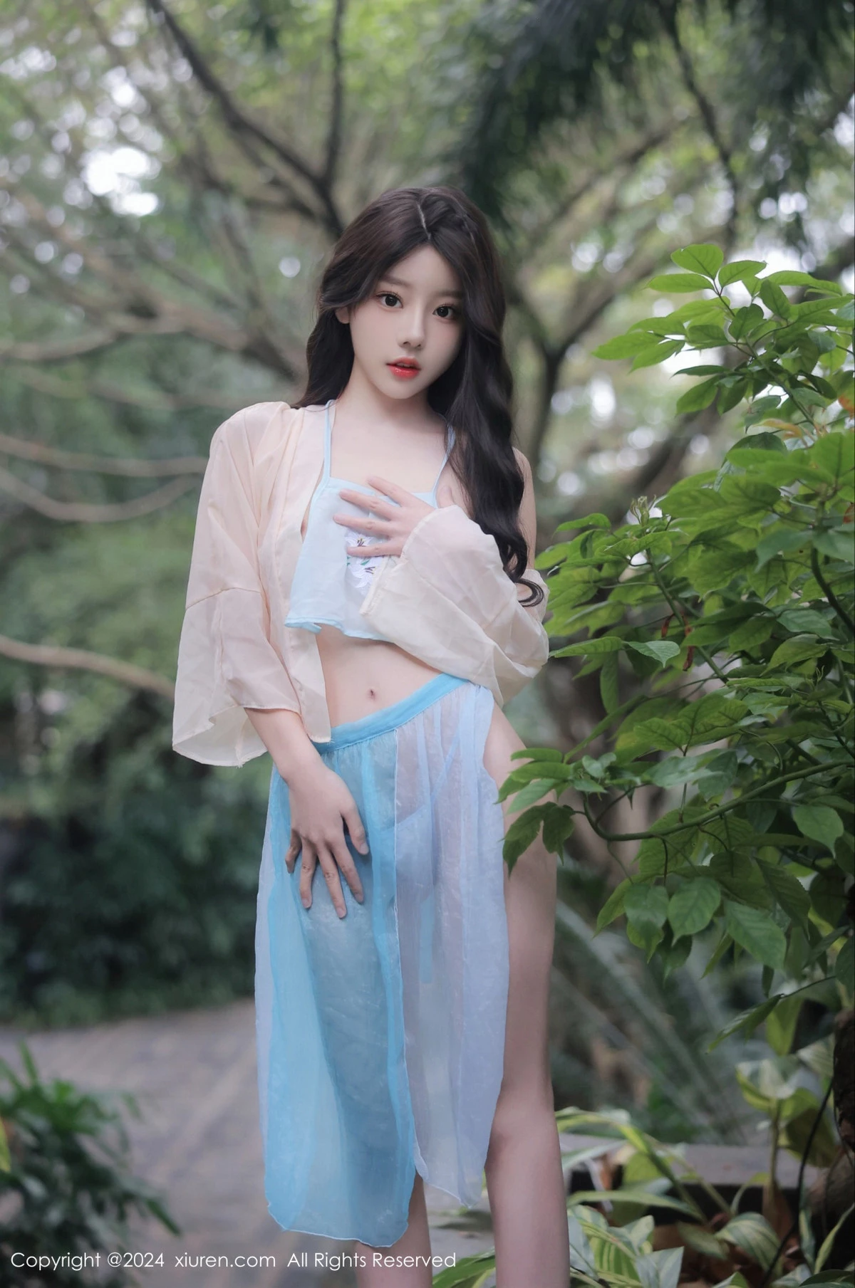 [[XiuRen秀人网]秀人网]No.8168_模特桃妖夭户外性感浅色古装薄纱服饰秀娇美惹火身段诱惑写真79P
