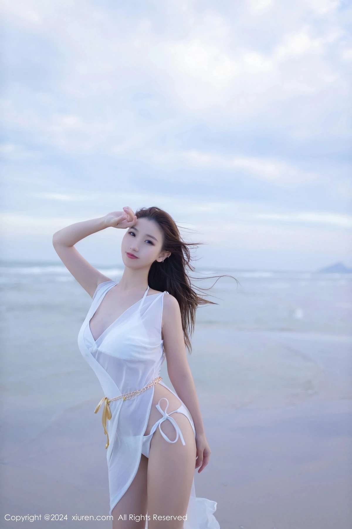 [[XiuRen秀人网]秀人网]No.8123_模特杏子Yada户外性感白色比基尼服饰秀完美身材迷人诱惑写真81P