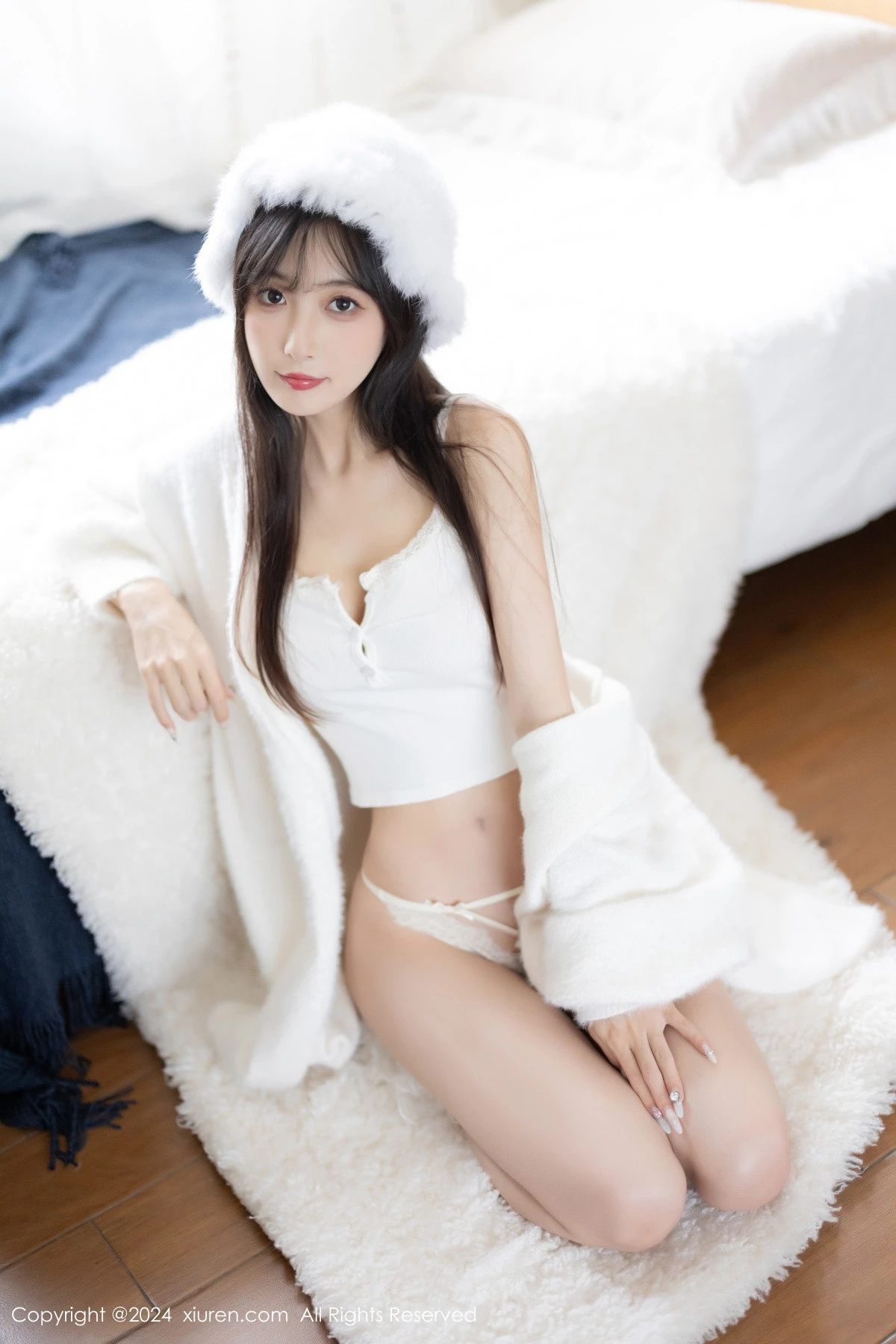 [[XiuRen秀人网]秀人网]No.8307_模特林星阑性感白色连衣长裙露白色吊带内衣秀曼妙身姿诱惑写真82P