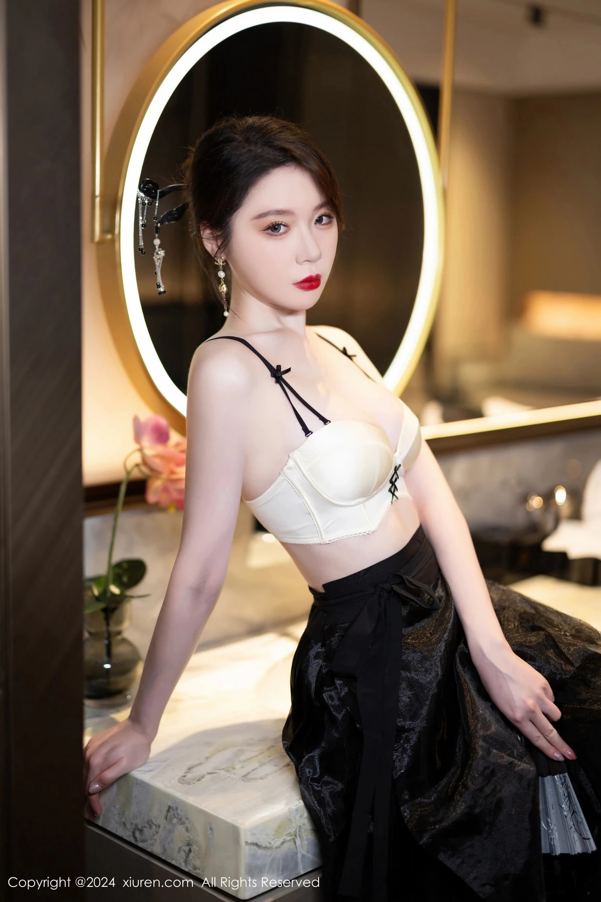 [[XiuRen秀人网]秀人网]No.8465_模特梦心玥性感黑色长裙露浅黄色内衣秀高挑曼妙身姿诱惑写真82P