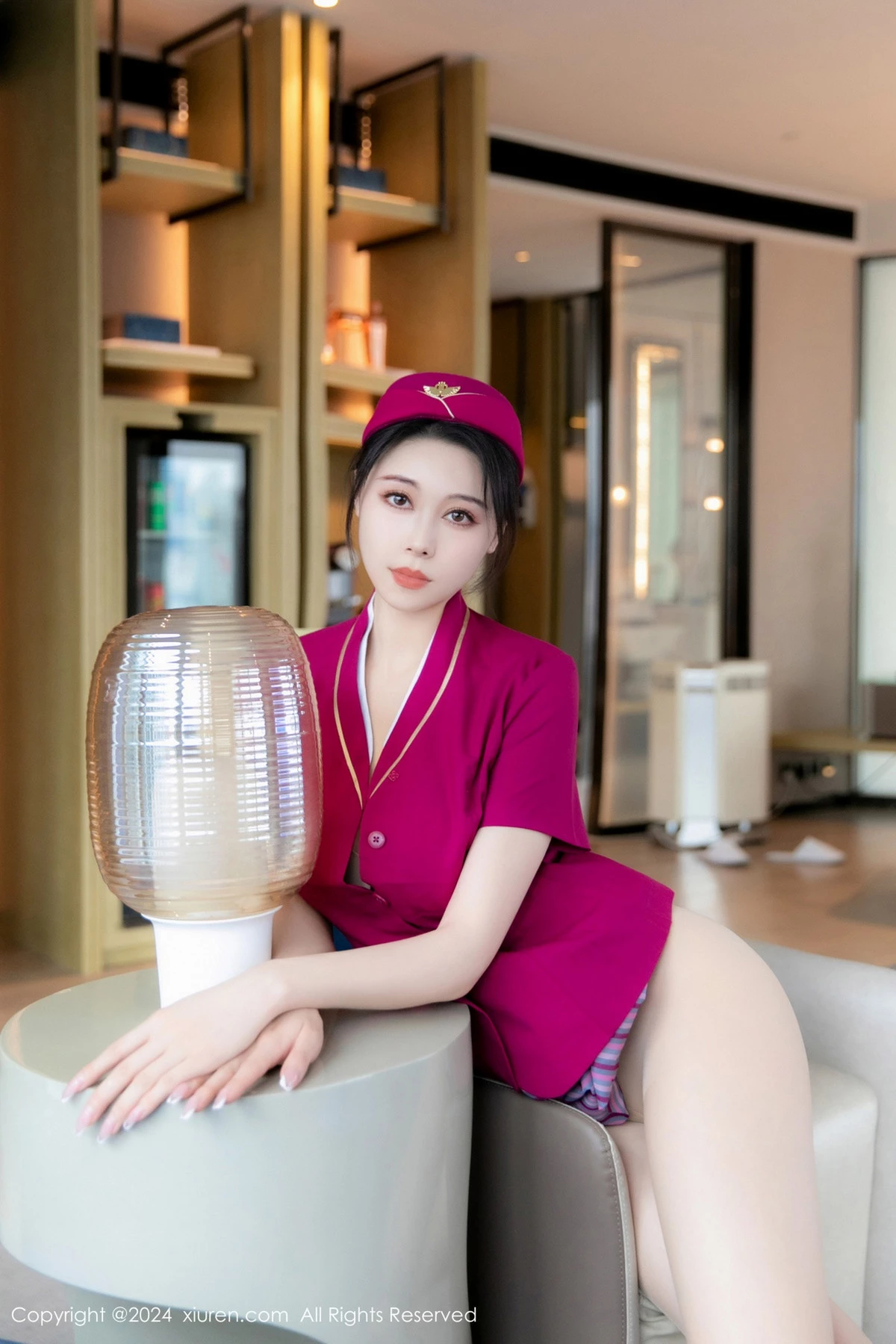 [[XiuRen秀人网]秀人网]No.8563_模特清妙性感空姐制服配超薄无内肉丝秀完美身材迷人美腿写真89P