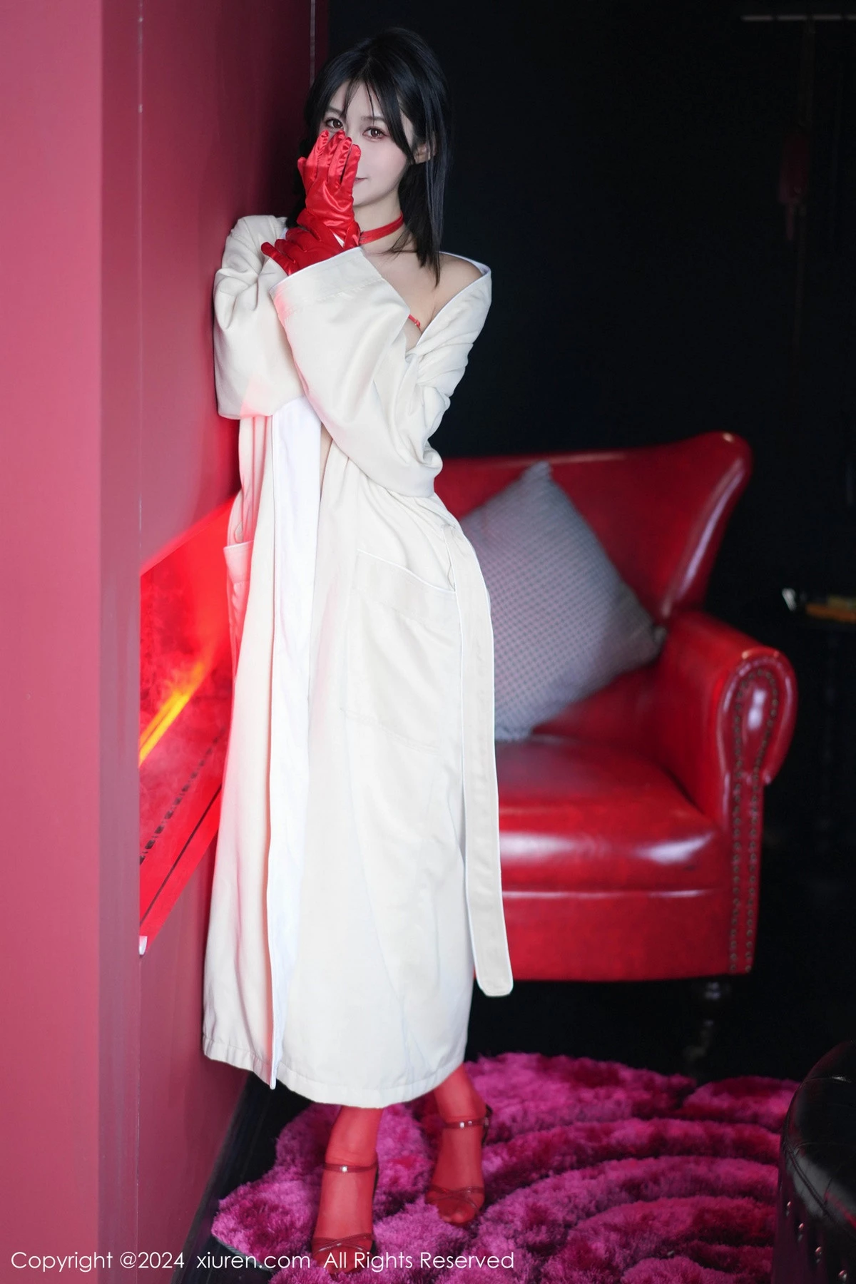 [[XiuRen秀人网]秀人网]No.8555_模特laura阿姣性感红色情趣内衣配红色丝袜秀曼妙身姿诱惑写真95P