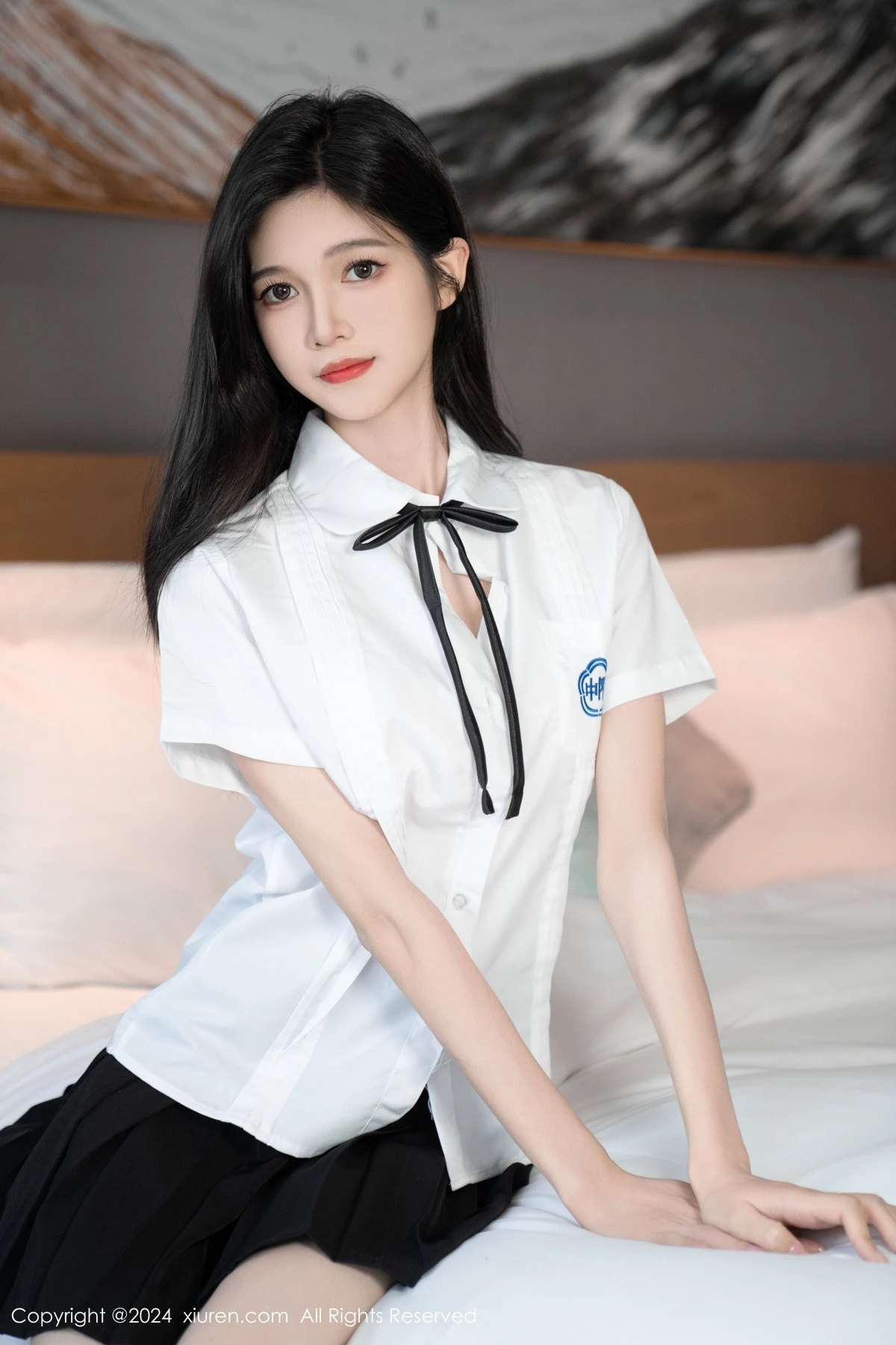 [[XiuRen秀人网]秀人网]No.8671_模特程程程性感学生制服半脱露粉色内衣秀苗条身材迷人诱惑写真90P