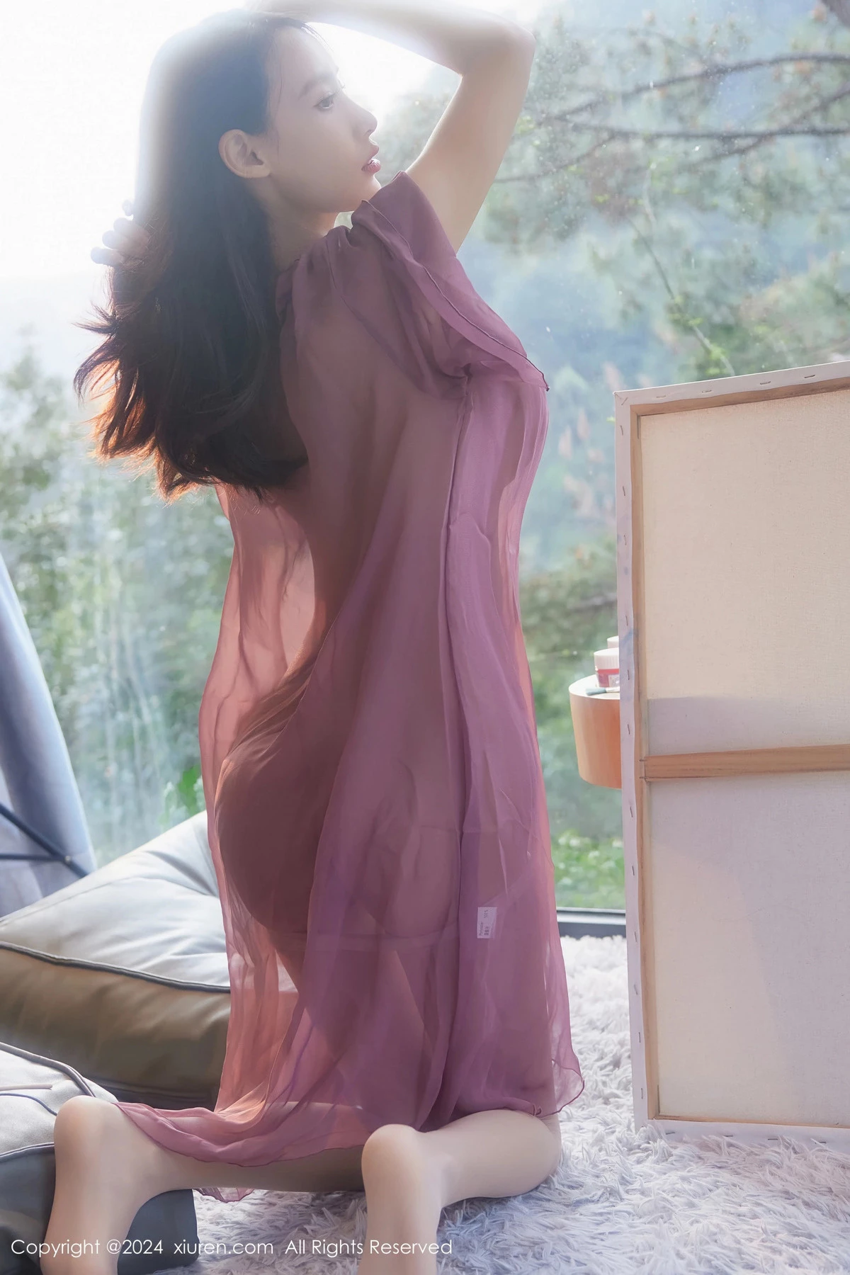 [[XiuRen秀人网]秀人网]No.8687_模特Lingyu69性感紫色轻透连衣裙配白丝袜秀丰腴身材诱惑写真86P