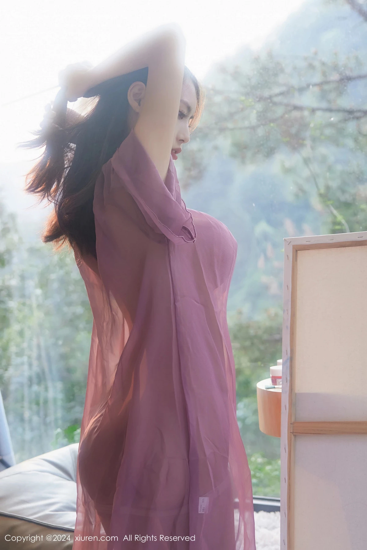 [[XiuRen秀人网]秀人网]No.8687_模特Lingyu69性感紫色轻透连衣裙配白丝袜秀丰腴身材诱惑写真86P