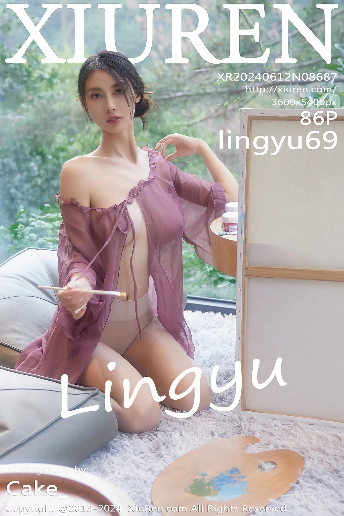 [[XiuRen秀人网]秀人网]No.8687_模特Lingyu69性感紫色轻透连衣裙配白丝袜秀丰腴身材诱惑写真86P